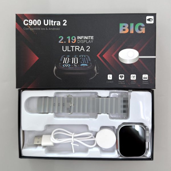 小狮C900Ultra2智能手表华强北s9ultra2心率血压健康运动手表 - 图片 4